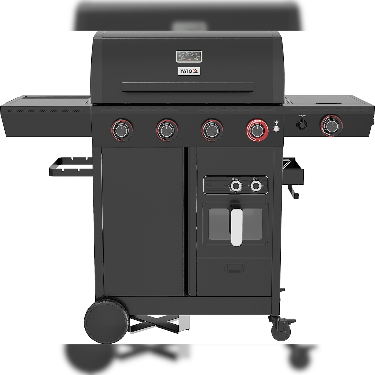 Gasgrill 4+1 mit Heißluftfritteuse, 16 kW, Gusseisenrost Image