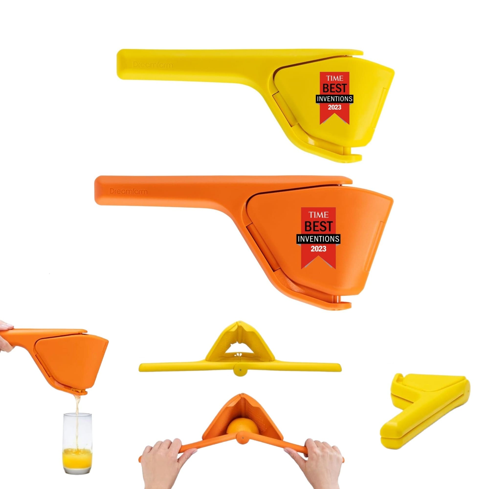 Dreamfarm Folding Citrus Juicer BPA Free Manual Juicer Flat Compact Dishwasher Safe - 1.18" H x 11.1" L x 4.88" W