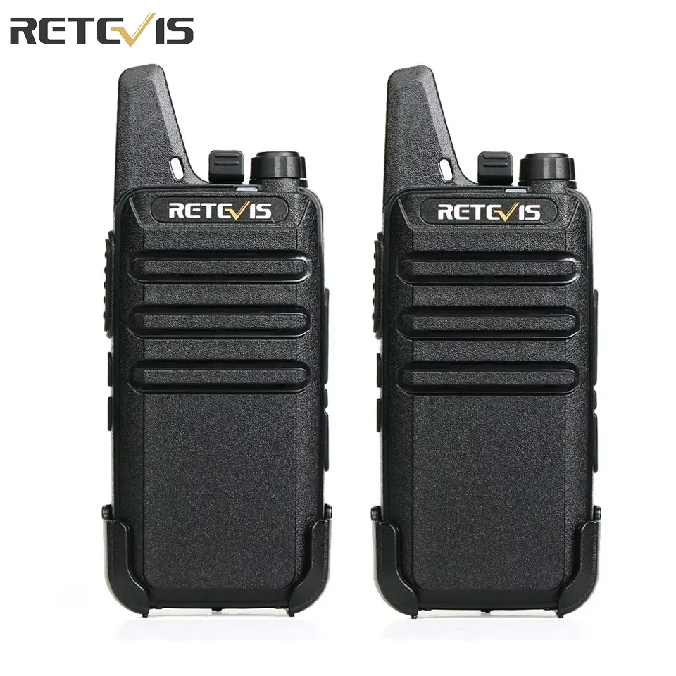Retevis RT622/RT22 2 Stück Mini-Walkie-Talkie Lizenzfreies PMR/FRS Zwei-Wege-Funkgerät VOX Typ-C Tragbar für Hotel Restaurant Camping Image