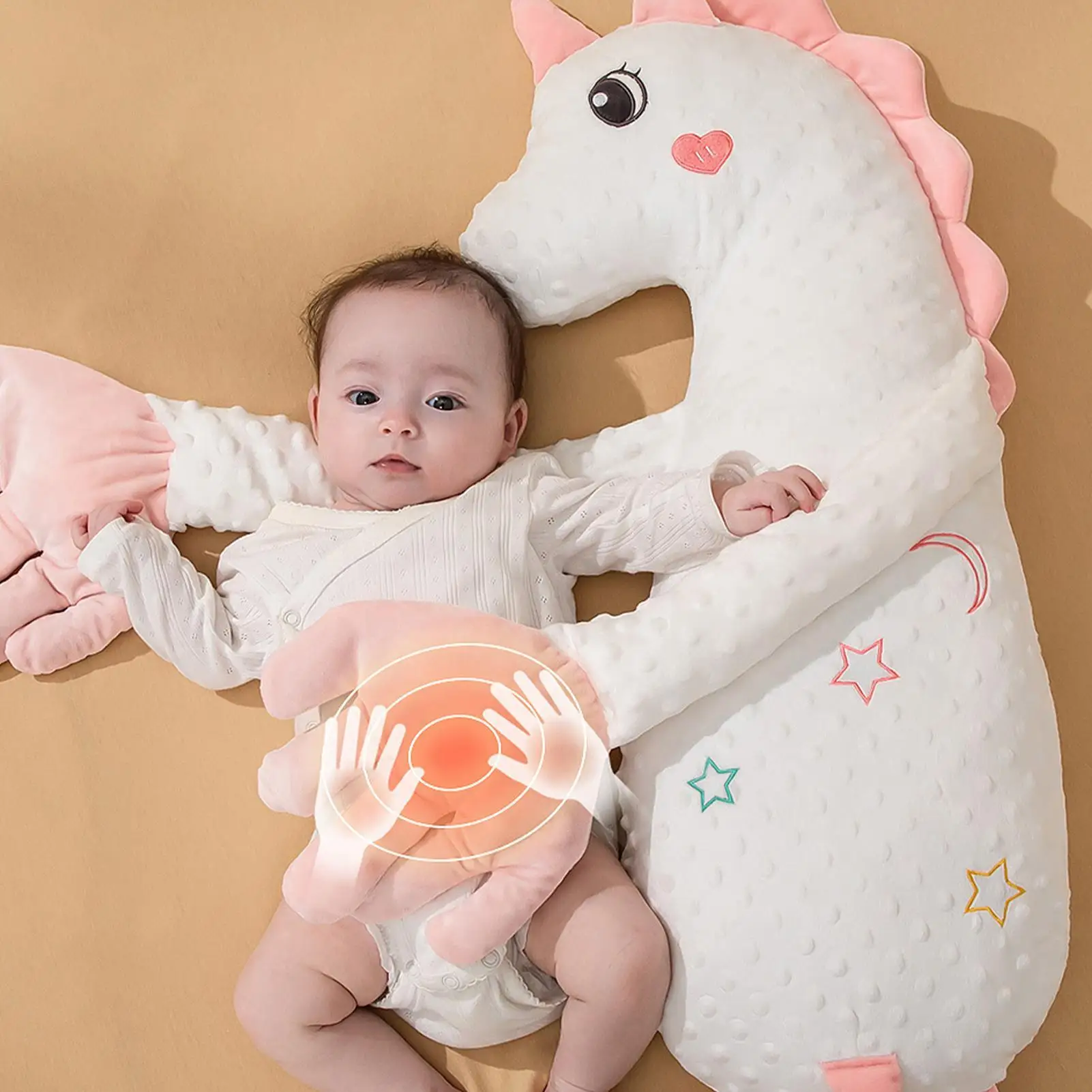 Baby-Beruhigungs-Palm-Spielzeug, 3-stufig einstellbarer elektrischer Schlafberuhiger mit Fernbedienung, multifunktionale Kuschelpuppe zur Beruhigung von Säuglingen Image