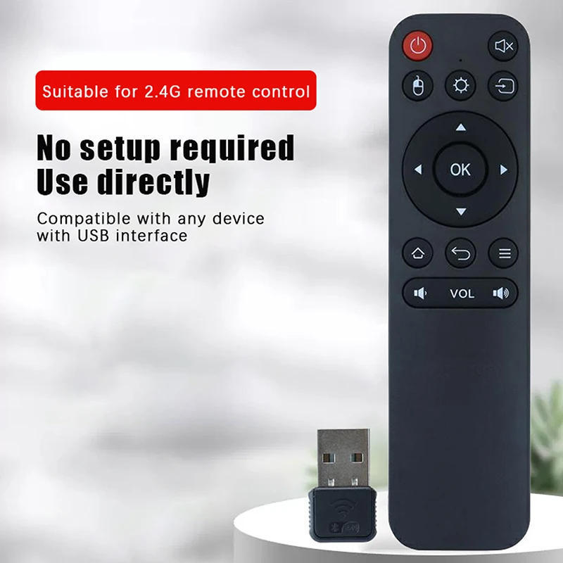 Universal Smart TV Fernbedienung 2,4 GHz Wireless Fernbedienung mit USB für Android TV Box/PC Image