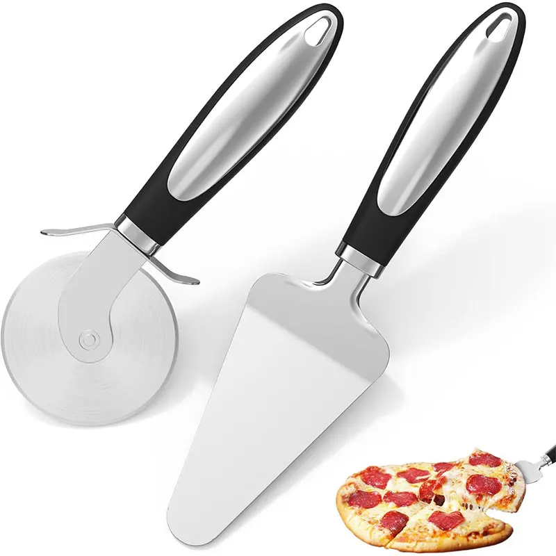 Premium Edelstahl Küche Pizza Cutter Rad Server Werkzeuge Hause Messer Waffel Cookies Kuchen Brot Teig Slicer Backen Gadgets