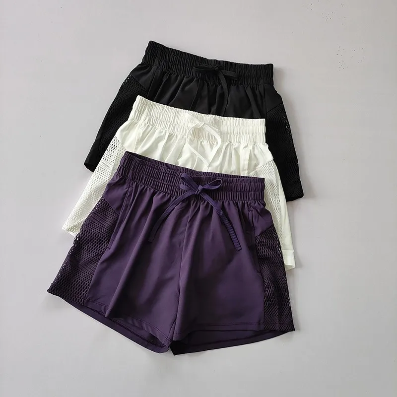 Shorts de yoga pour femmes, taille haute, sport, fitness, 2 en 1, shorts d'entraînement, pantalons de course, shorts de sport, shorts décontractés pour la salle de sport, séchage rapide