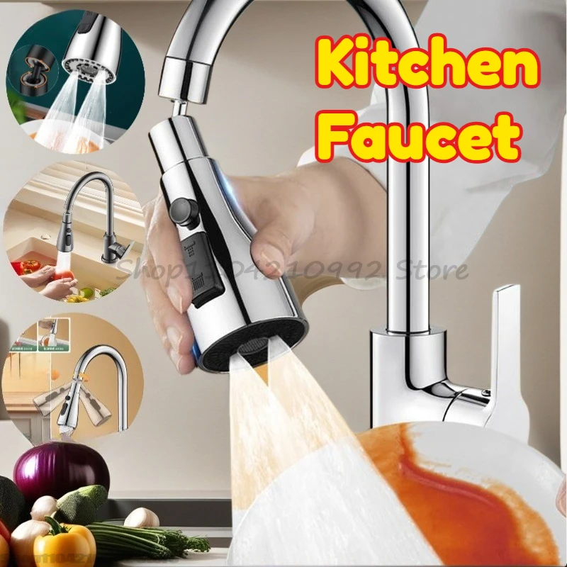 Robinet de cuisine Spray pomme de douche réglage cuisine rechange robinet pulvérisateur 3 Modes pomme de douche cuisines robinets d'évier