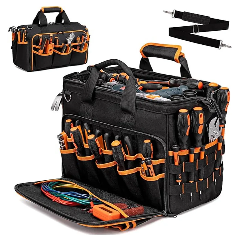 DGEV fourre-tout à outils, organisateur de sac à outils, sac à outils pour électricien, sac à outils, caddie à outils, sacs à outils pour électriciens