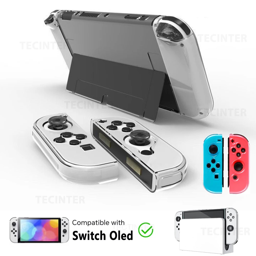 DATA FROG – étui de protection en cristal pour Console Switch OLED, coque rigide transparente anti-rayures, accessoires pour Console de jeu