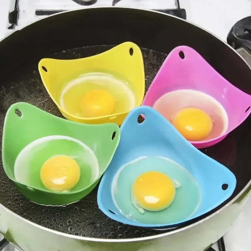 Poacher d'œufs en Silicone, moule de poaching, accessoire d'outil de cuisine, outils de cuisine, Gadget, accessoires de cuisine, Gadgets de cuisine, 4 pièces