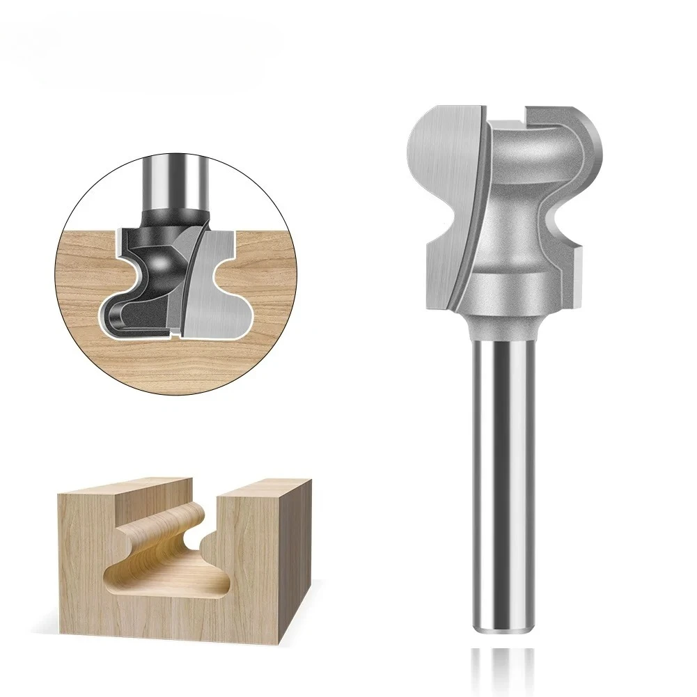 12mm 1/2-Zoll-Schaft Zweibogen-Nagelklipper Küchenschrank-Türschlitzfräser Trimmfräser Holzbearbeitungs-Fräskopf Image