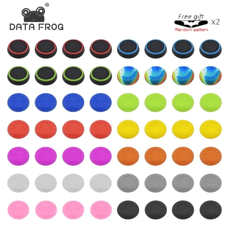 DATA FROG Weiche Silikon-Daumenstick-Griffkappen für PS5/PS4/PS3/PS2/Xbox – Austausch der rutschfesten analogen Joystick-Abdeckung