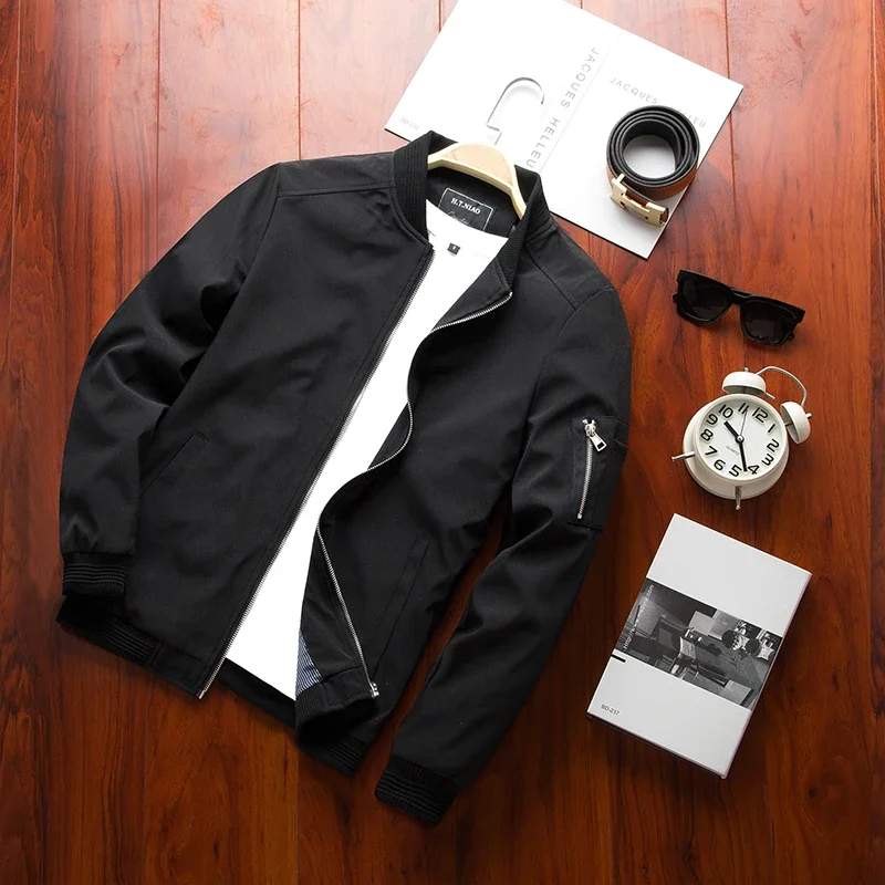 Herbst Frühling Neue männer Bomber Zipper Jacke Männlichen Casual Street Hip Hop Slim Fit Pilot Mantel Männer Kleidung Plus Größe 6XL