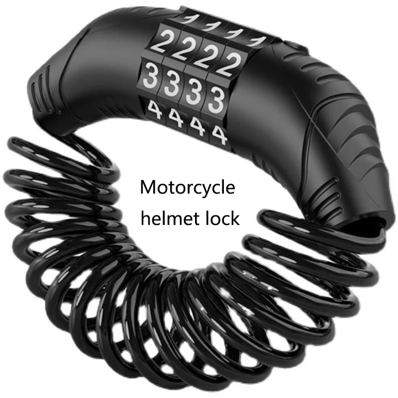Universelles Diebstahlsicheres Passwort-Drahtseilschloss Tragbares Sicherheitsschloss für E-Bike Motorrad Helm MTB Rennrad Sicherheitsschloss Image