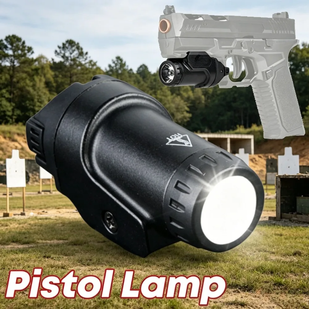 800 Lumen Taktische LED-Taschenlampe Kompatibel mit Pistolen-Picatinny-Schiene Montierbare Scout-Waffenleuchte für Outdoor-Jagd Passend für 20mm Schiene Image