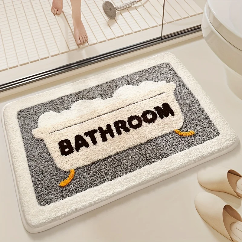 VIKAMA maison salle de bain tapis salle de bain entrée absorbant l'eau anti-dérapant tapis toilette porte pied tapis salle de bain tapis décor à la maison