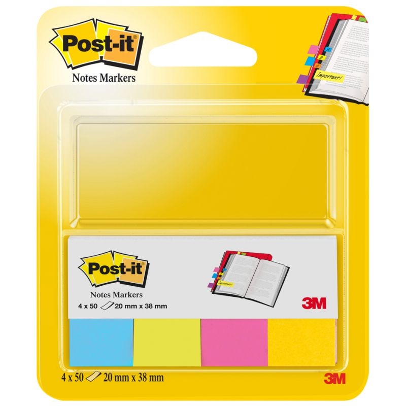 Post-it Pagemarker aus Papier, 15 x 50 mm, Neonfarben Image