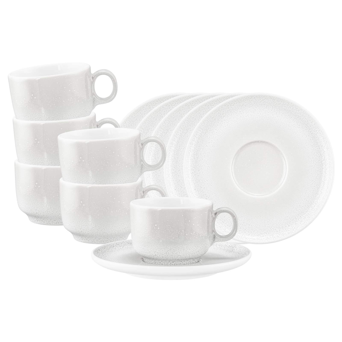 Seltmann Weiden Sento Home Kaffeetasse mit Untertasse 210 ml 6er Set - Aura white Image