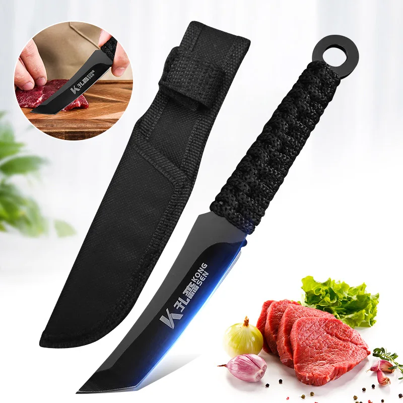 Handgeschmiedete Klinge Grill Ausbeinmesser Hackmesser Fleisch Hacken Gemüse Küchenmesser Schneiden Obst Fisch Filetiermesser Chef Tools Image