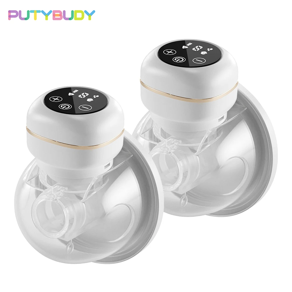2/1 stücke Tragbare Brust Pumpe Elektrische Brust Pumpe Hände Free Low Noise Milch Puller mit 26mm Silikon flansch für Stillen