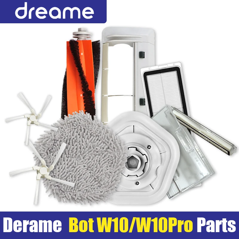 Dreame Bot W10 / W10 PRO Zubehör Roboter-Staubsauger HEPA-Filter Hauptseitenbürste Mopp Tuch Pad Ersatzteile Image