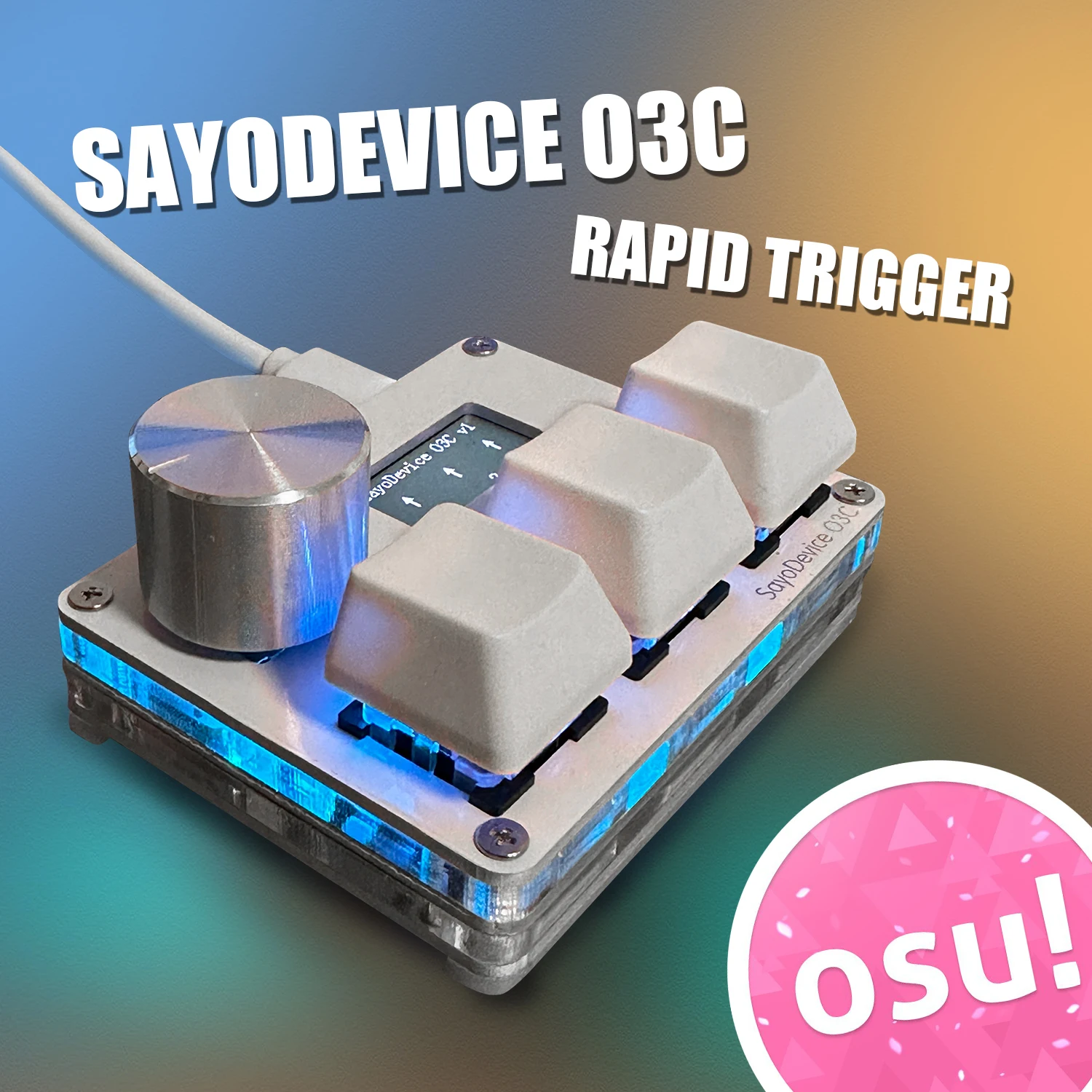 SayoDevice Rapid Trigger Magnetische Schalter RGB Musik Spiel Tastatur Lautstärkeregler Für O3C DJMAX SDVX Geometrie Dash Büro Tastatur Image