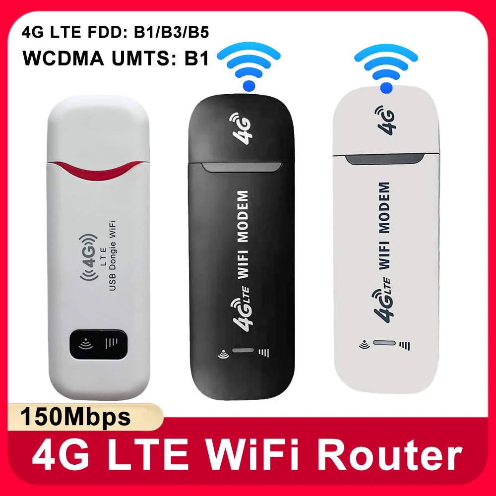4G Wireless LTE WiFi Router 4G SIM Karte Tragbare 150Mbps USB Modem Tasche Hotspot Dongle Mobile breitband für Home Office WiFi Image