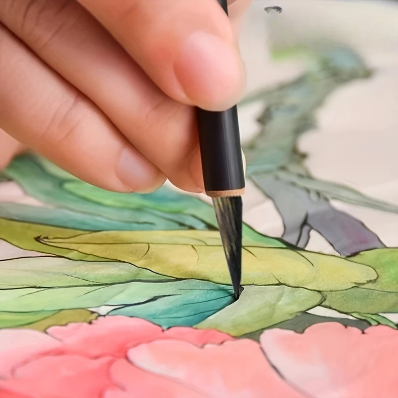 Chinesische Kalligrafie-Malerei Feinlinien-Pinsel Sorgfältige Aquarell-Malerei Linienzeichnungspinsel Image