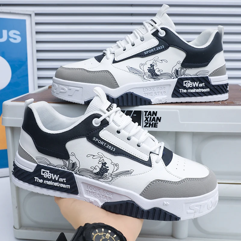 Herrenschuhe mit dicker Sohle, lässige Schuhe für alle Jahreszeiten, neue atmungsaktive, leichte Outdoor-Wanderschuhe, modische Sportschuhe für Studenten.