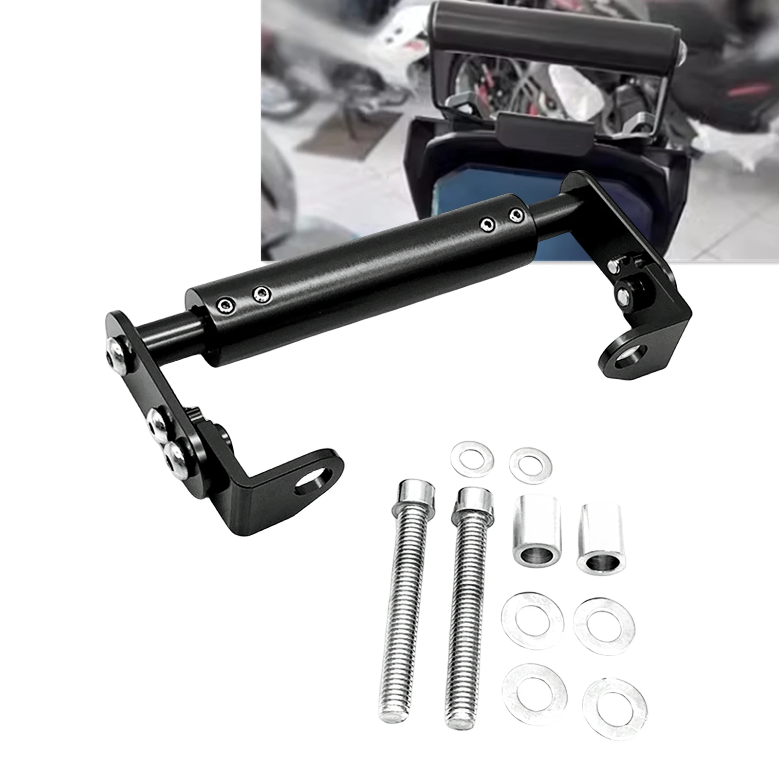 22mm Telefon GPS Navigation Halterung Halterung Unterstützung Verlängerung Bar Für Honda Universal Kleine Verschiebung Off-road Motorrad Image