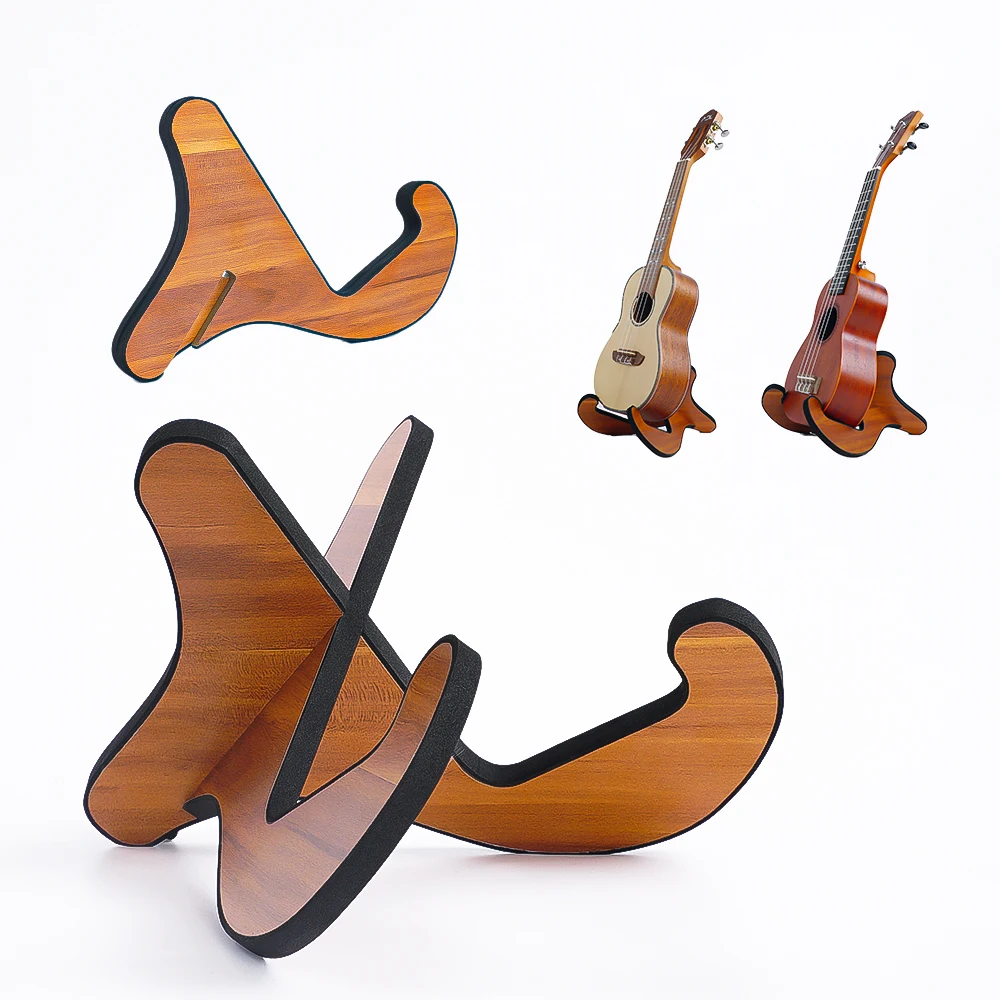 Ukulele-Ständer, tragbarer Holzständer, abnehmbar, rutschfest, für Mandolinen, Banjo, Violine Image