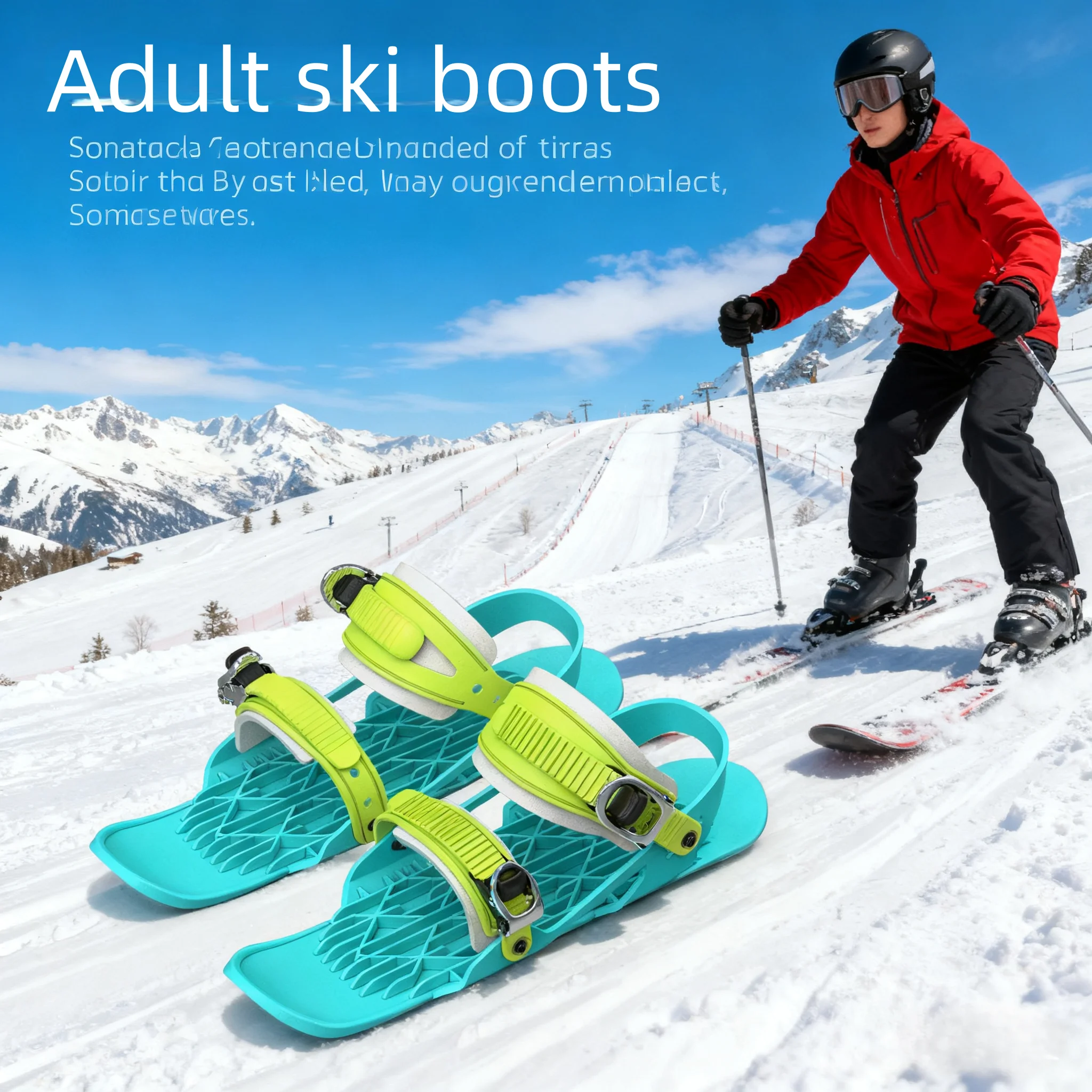 1 Paar Universal-Modelle Ski-Skates-Schuhe Skiboard Snowboards Mini-Snowblades-Skates für Outdoor-Sportarten Skifahren