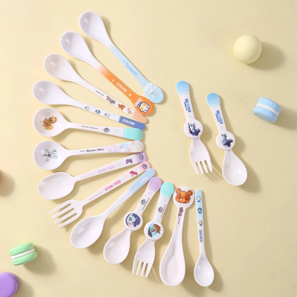 Kinder Löffel Nette Dessert Kuchen Löffel Haushalt Lebensmittel Ergänzung Baby Geschirr Lebensmittel Grade Suppe Löffel BPA FREI Spülmaschinenfest Image