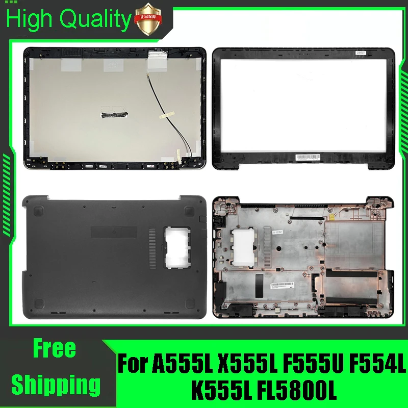 Für ASUS A555L X555L F555L R556L FL5800L K555L VM590L Laptop Rückdeckel Obere Abdeckung Vordere Blende Unteres Gehäuse Image