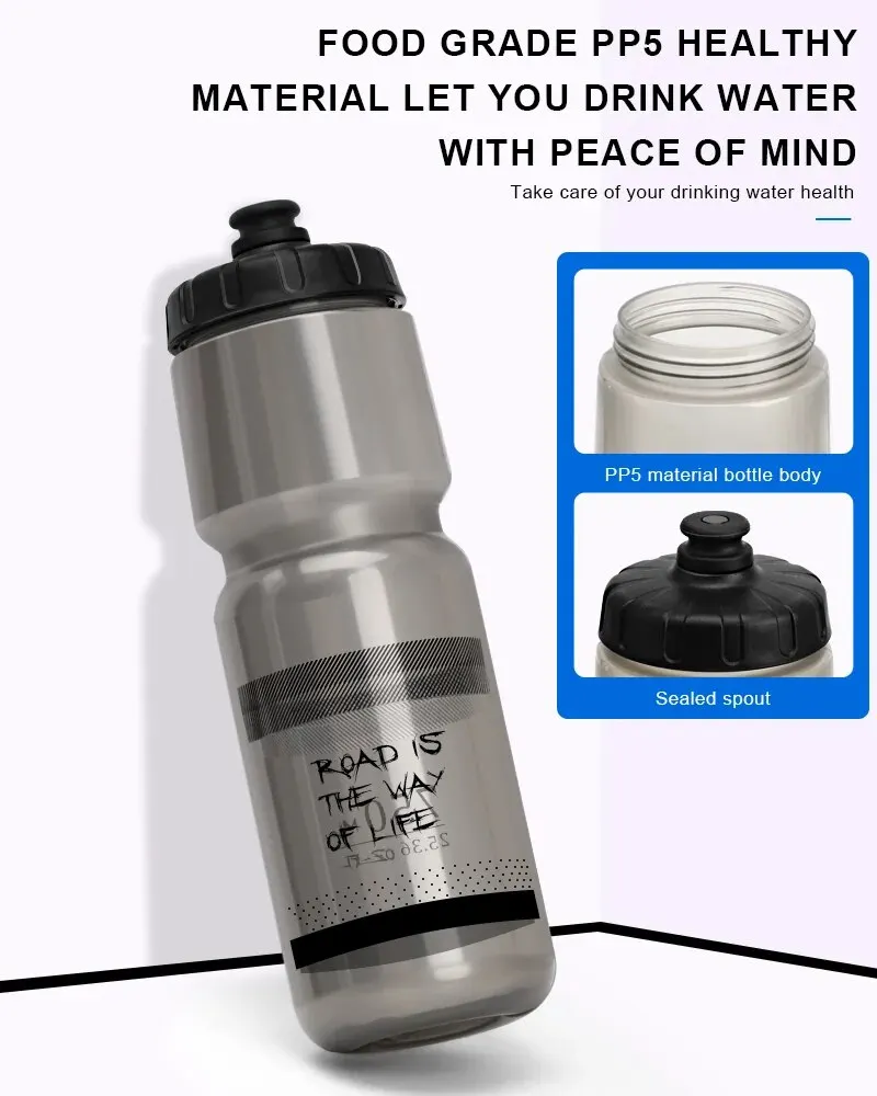 Fahrrad-Trinkflasche 750ML, PP5 Kunststoff-Quetschflasche für Outdoor-Sport, Tragbare Fahrrad-Trinkflasche für Laufen Image