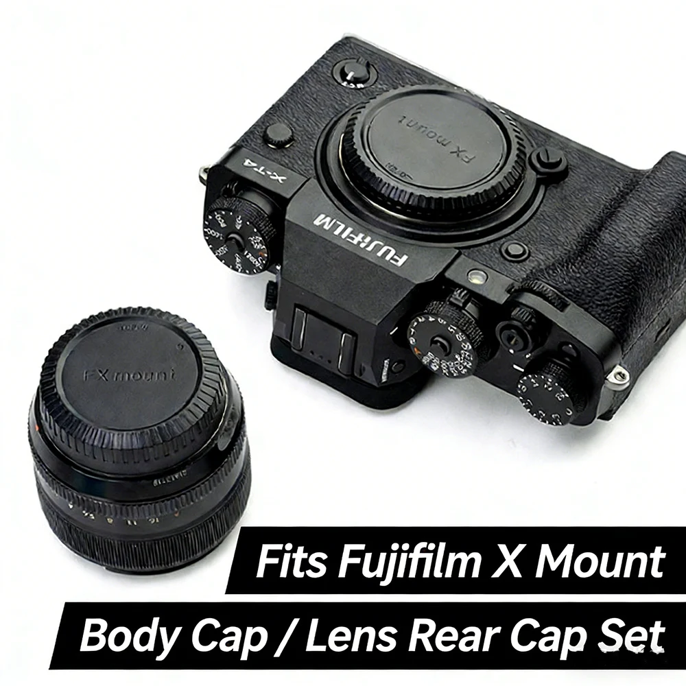 Kamera-Gehäuseabdeckung und Objektivrückdeckel für Fuji XT5 XT4 XT3 XT30II XH2S H2 XS20/S10 XE4/E3 X-Pro3/2 XA7 XA5 XT200/T100 FX Zubehör Image