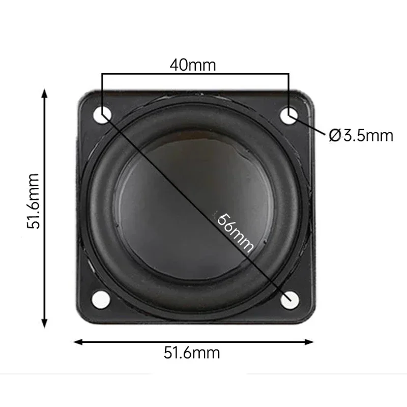 SOTAMIA 2 pièces, haut-parleurs pleine gamme de 2 pouces (52 mm), woofer 4 ohms 10 W, haut-parleur étanche, basses HIFI, pour enceinte Bluetooth