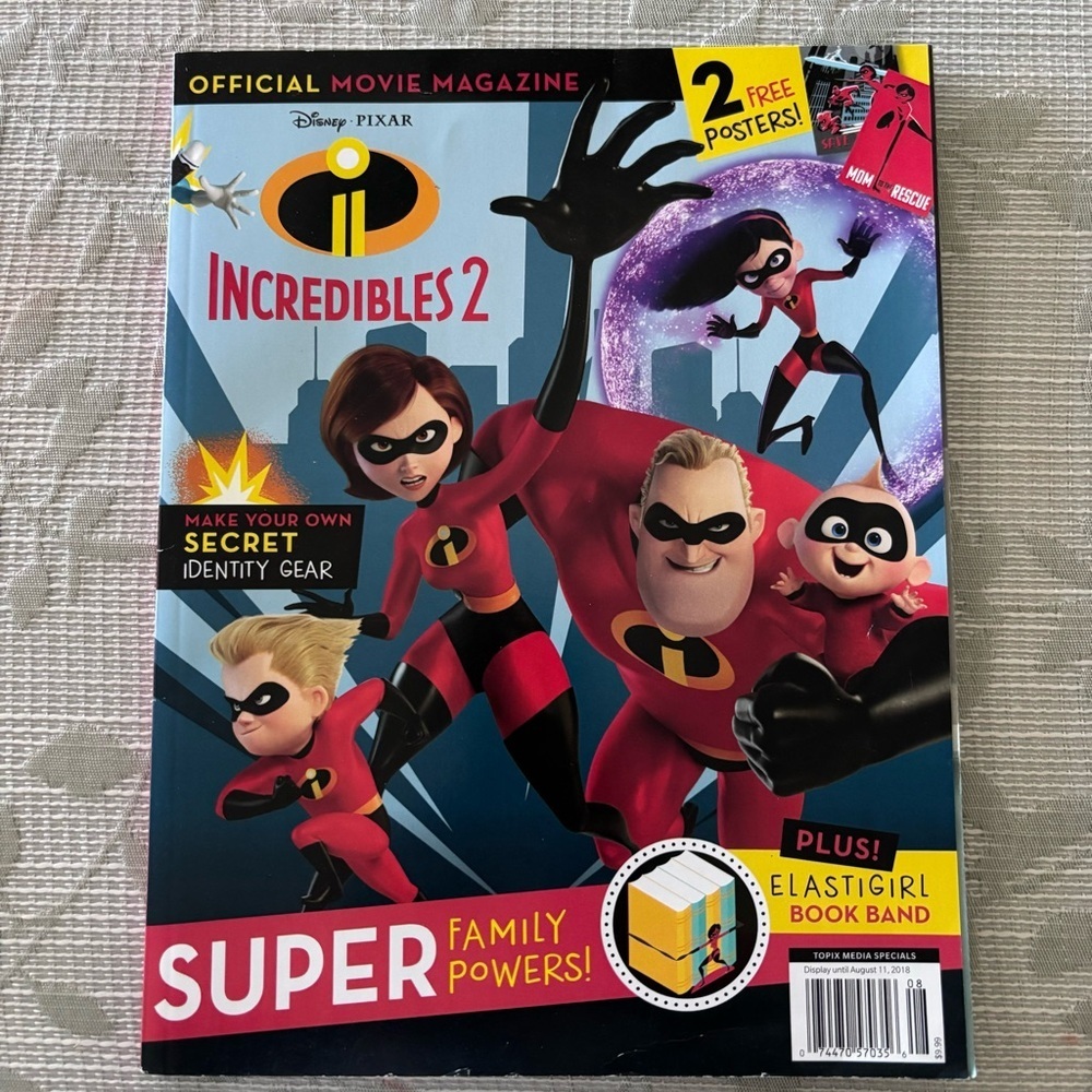 Disney Media | Disney Pixar Magazine 2018, Incredibles 2, 2 Free Posters!. | Color: Black/Red | Size: Os