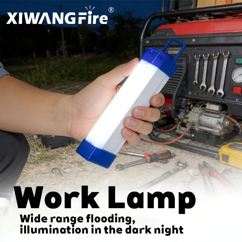 LED-Lichtleiste, wiederaufladbare Röhren-Campinglampe, magnetische Aufhängung, tragbare Glühbirne für Notfälle, Nachtmarkt, Außenbeleuchtung Image