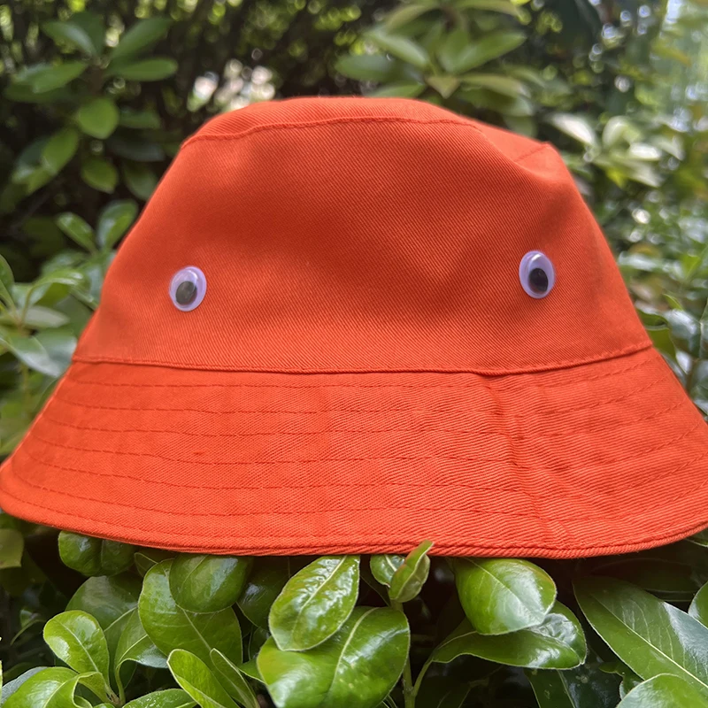 Neuer The Big Lez Show Fischerhut, orange genähter Big-Eyed-Hut mit niedlichem Sonnenschutz, Sassy The Sasquatch Hut für Damen und Herren für den Außenbereich Image