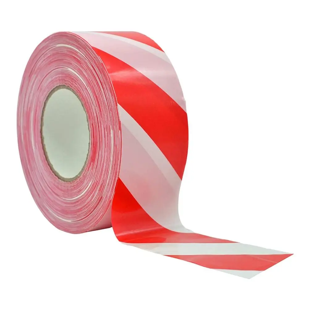 Rot weißes Barrikaden band Warnband, 2x40 Zoll nicht klebendes Sicherheits warnband Konstruktion Barriere band rotes Markierung sband Image