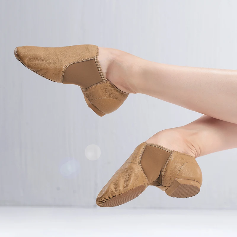 Echtes Leder Jazz Dance Schuhe für Mädchen Frauen Tan Schwarz Rutschfeste Sohle Jazz Schuhe Erwachsene Tanz Turnschuhe Hohe Qualität Jazz schuh