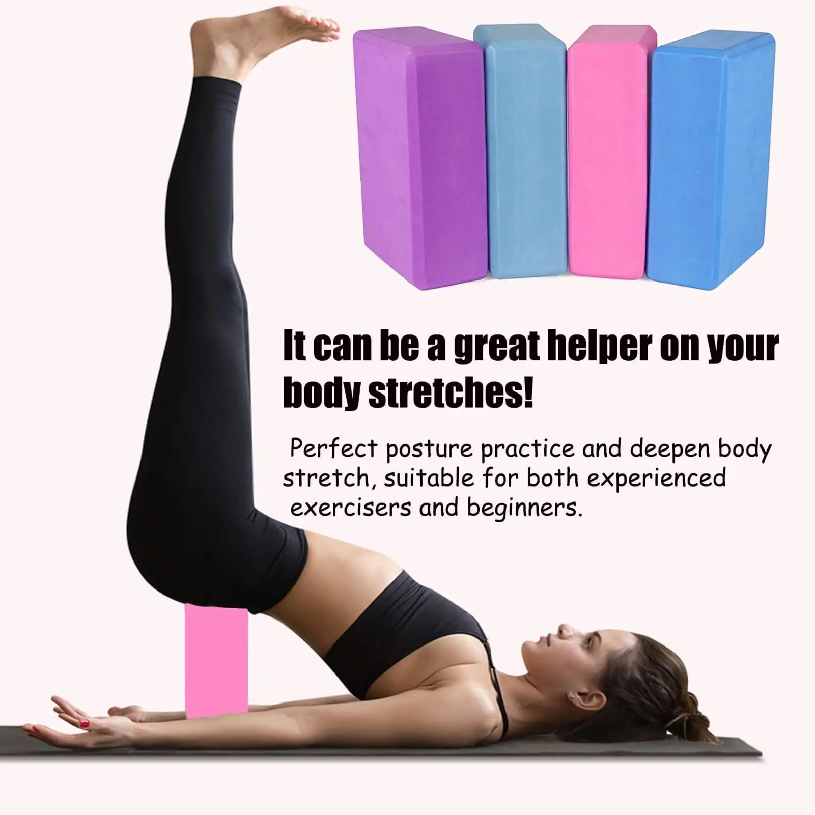 1PC EVA Foam Yoga Block Props Brick Gym Pilates Yoga Balance Exercise Body Building Fitness Sport Workout Equipment for Home