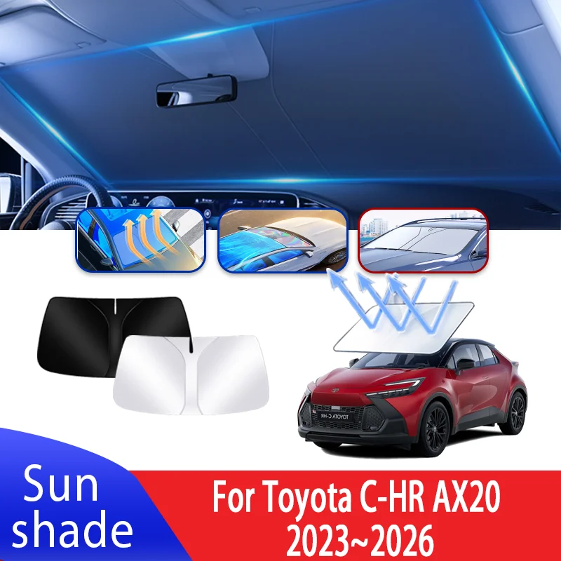 Auto-Sonnenblende für Toyota C-HR AX20 2023~2026 2024 MK2, Frontscheiben-Sonnenschutz, Wärmeisolierung, Sommerkühlung, Zubehör Image