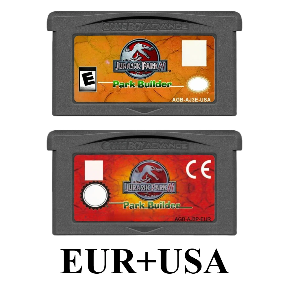 Jurassic Park III Park Builder GBA-Spielmodul für Advance GBA SP DS Lite Klassische Simulation Retro-Videospiel-Sammlung Geschenk