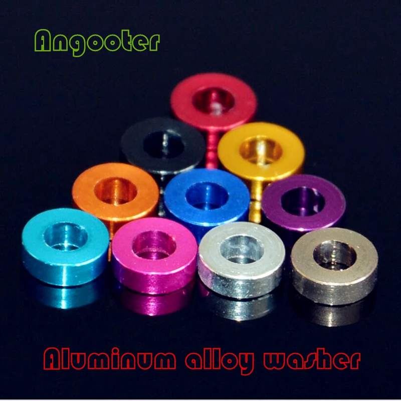 50 stücke M3 * 6*0,25, 0,5, 1, 1,5, 2, 2,5, 3mm Bunte Aluminium spacer, aluminium flache waher, aluminium dichtung für DIY Modell