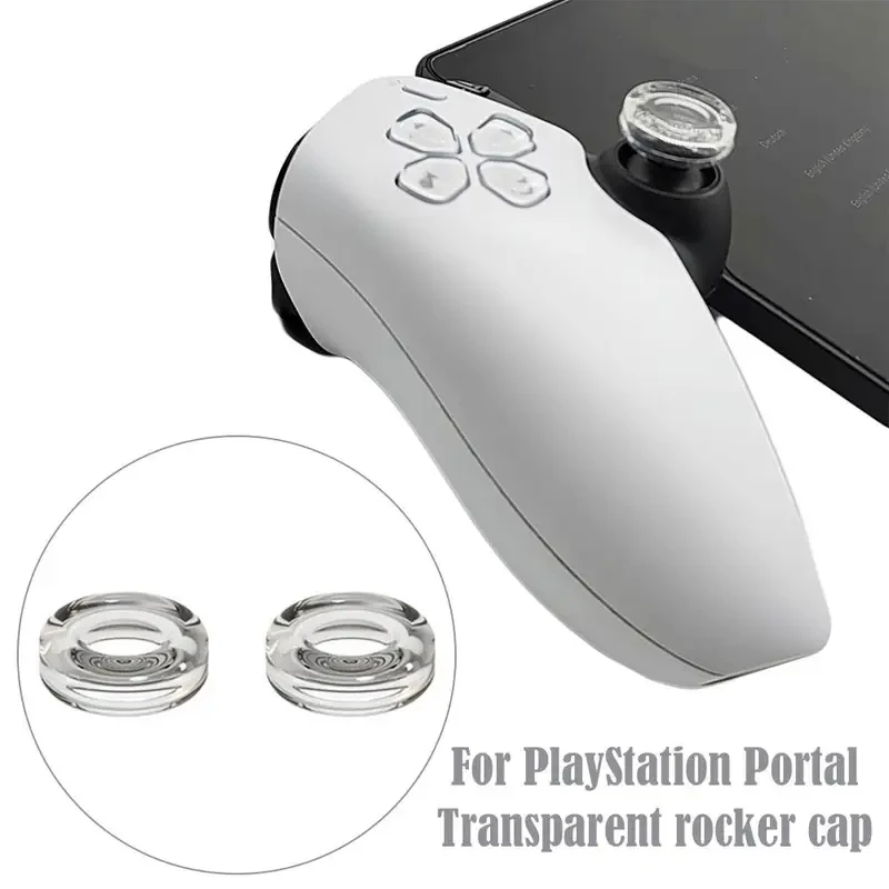1 Paar Rocker-Kappen für PlayStation Portal, Flüssigsilikon, transparente Game-Controller-Abdeckung, Stick-Daumengriff, Rocker-Kappen für PS5 Image