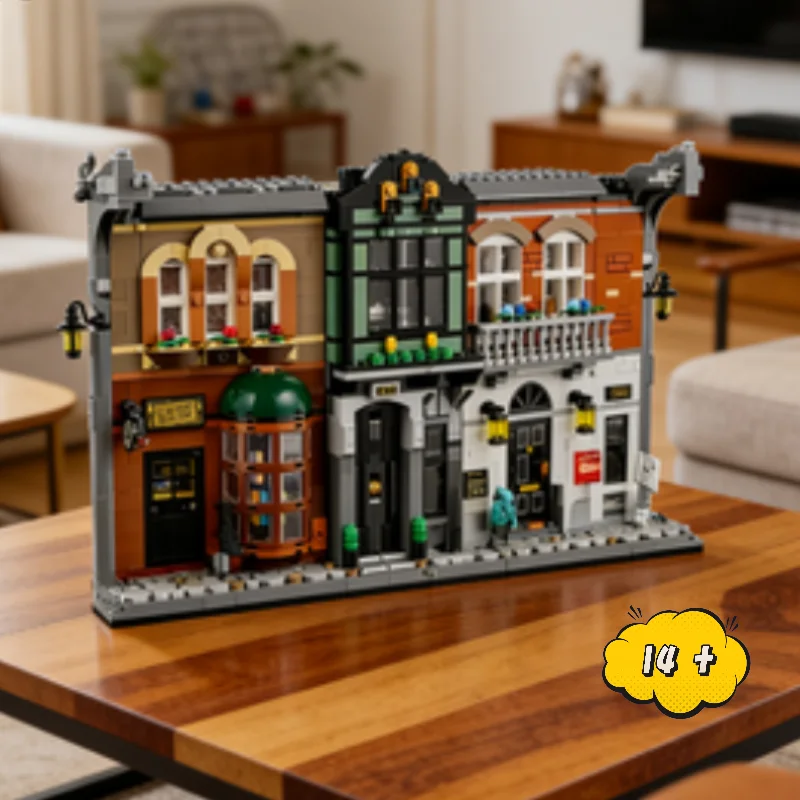 2026 Neu 1364 Teile Sherlock Holmes Buchnischen-Bausteine Baker Street Bücherregal-Deko Kinder- oder Erwachsenen-Geburtstagsgeschenke Image