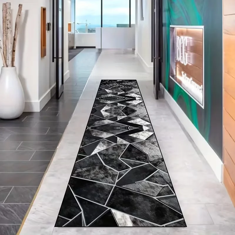 Golden Diamond Velvet 1pc Luxury Marble Pattern Kitchen Mat Nordic Geometric Home Hallway Mat Entrance Mat Home Decor Gift