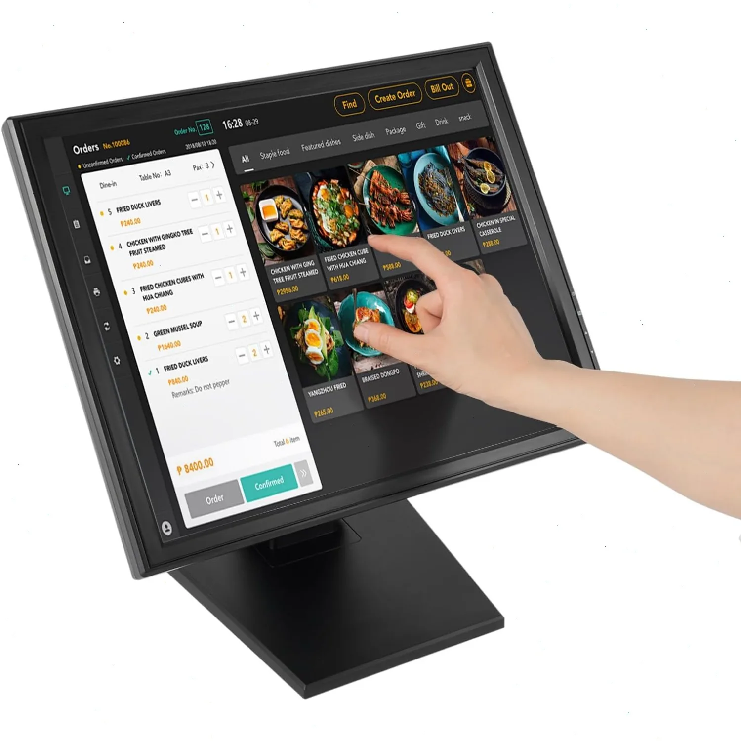 17 Zoll Touchscreen-Monitor 4:3 Desktop-Monitor 1280 * 1024 Kassen-Monitor 300 cd/m² ㎡ inkl. VGA/USB-Kabel Stylus-Stift, LCD-Monitor Image
