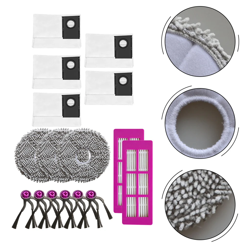 Filter-Mopp-Tuch-Beutel-Seitenbürsten-Set für Eureka J15 Ultra selbstentleerenden Roboterstaubsauger Zubehör Image