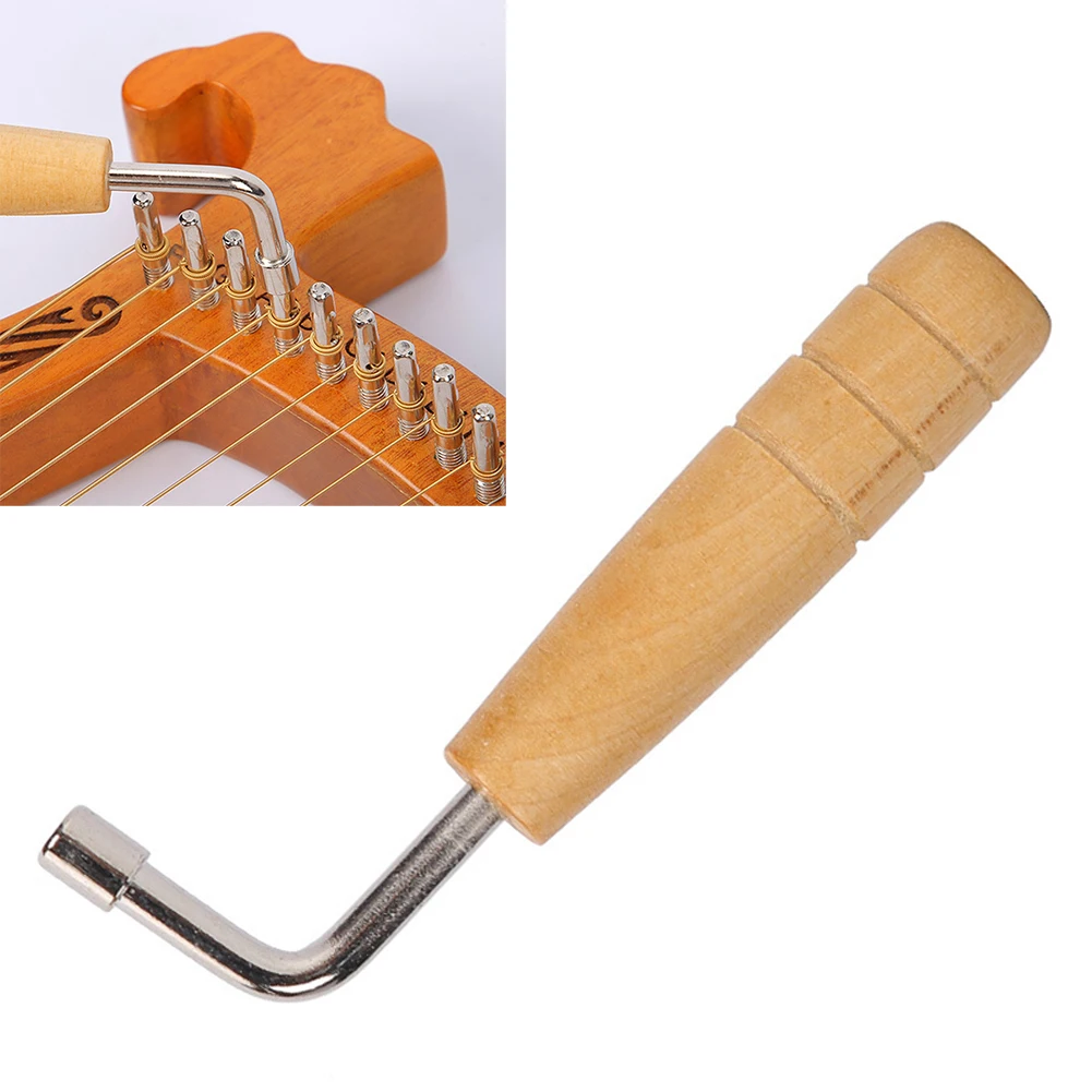 1 Stück Lyra-Harfen-Stimmzange mit Holzgriff, klassisches Stimmwerkzeug für Lyren, Winkelzange zur Stimmungseinstellung, Zubehör Image