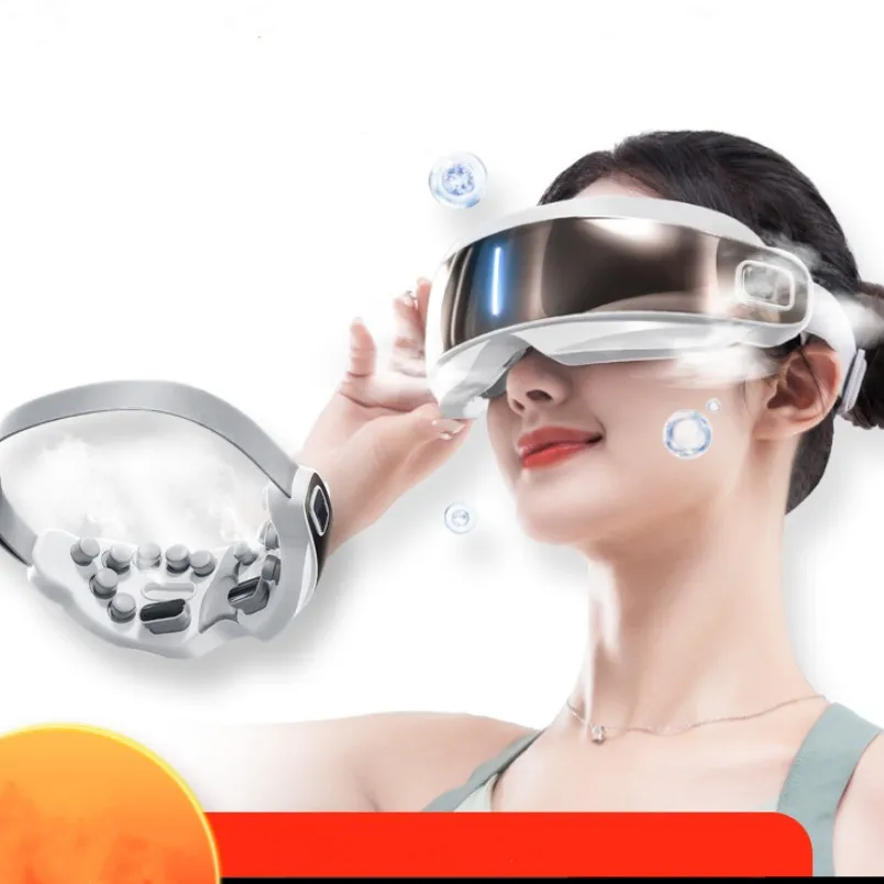 Zerstäubtes Dampf-Augenmassagegerät, warmes Spa, Augenakupressur-Therapie, Knetmassage, Augen, Bluetooth, lindert Ermüdung der Augen, Massage, Entspannung Image